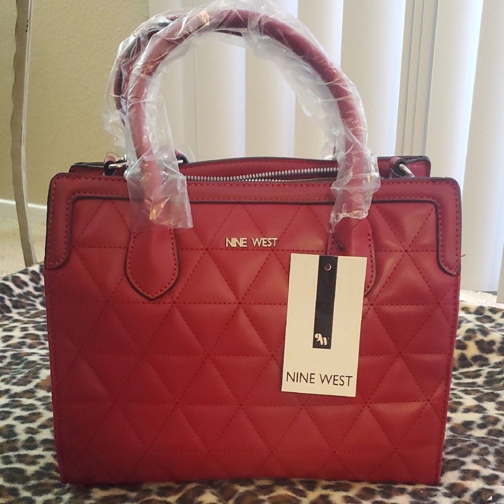 Nine West Red Quilted Satchel